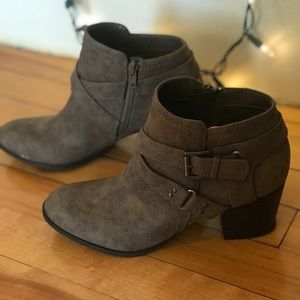 Brown booties! WORN ONCE in perfect condition